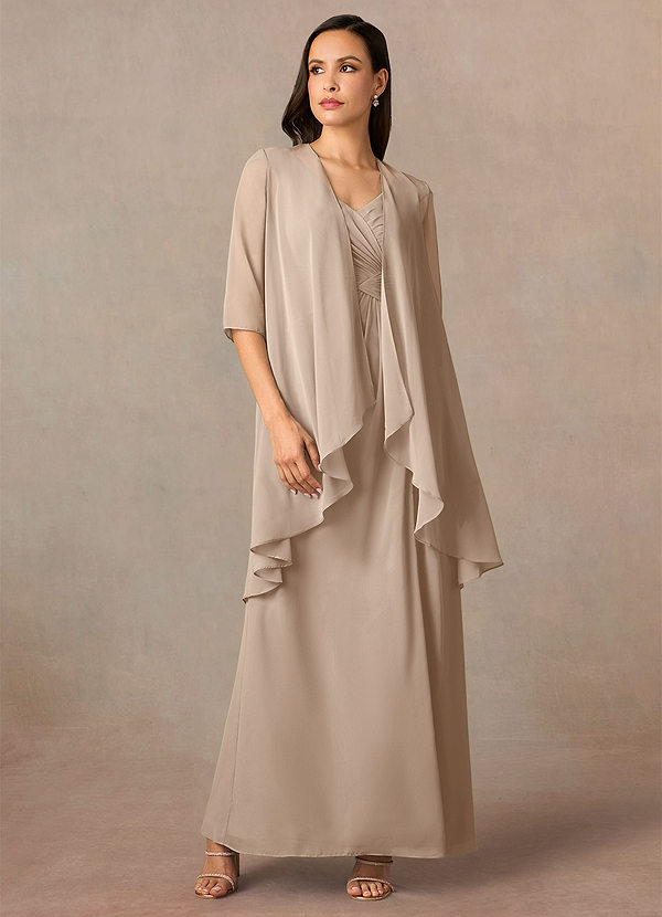 front Azazie Matching Color Olivia Chiffon Wrap