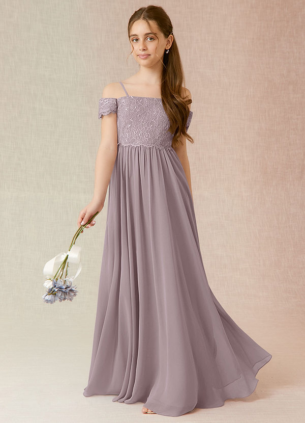 Vestidos Elegantes Para Damas De Honor Junior Con Hombros Descubiertos Azalea