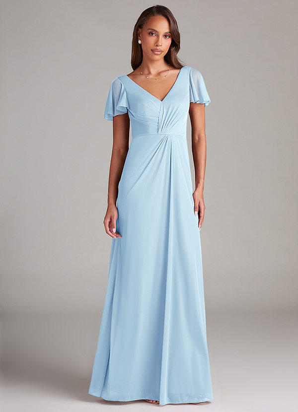 Soren A-Line Ruched Mesh Dress