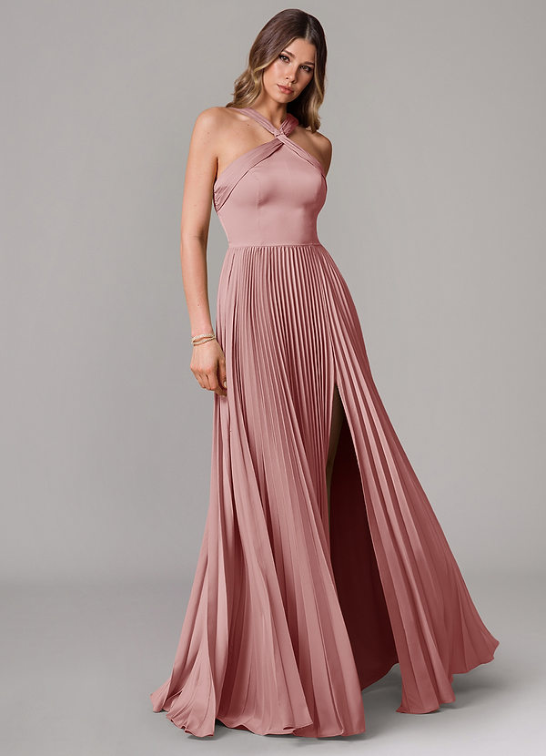 dusty rose bridesmaid dresses azazie Azazie | It's just not a wedding without your squad! These bridesmaids look picture-perfect in their Dusty Rose dresses @sydneystampfli3