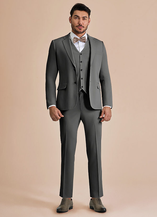front William Charcoal Comfort Blend 3-piece suit