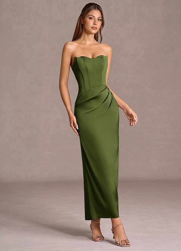 Robe Longue Olive Lina image1