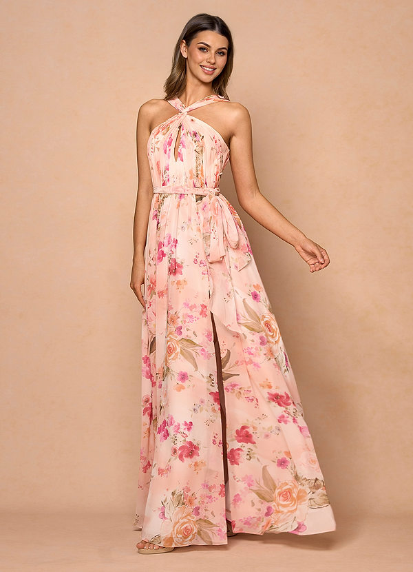 Leira Abstract Bouquet Floral Midi Dress image1