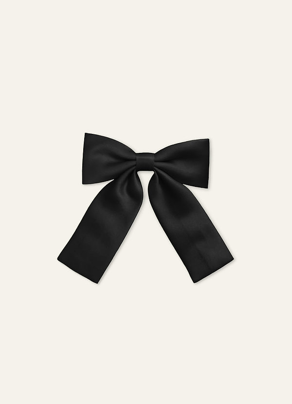 front Set di fermagli per capelli con fiocco in raso per bambine