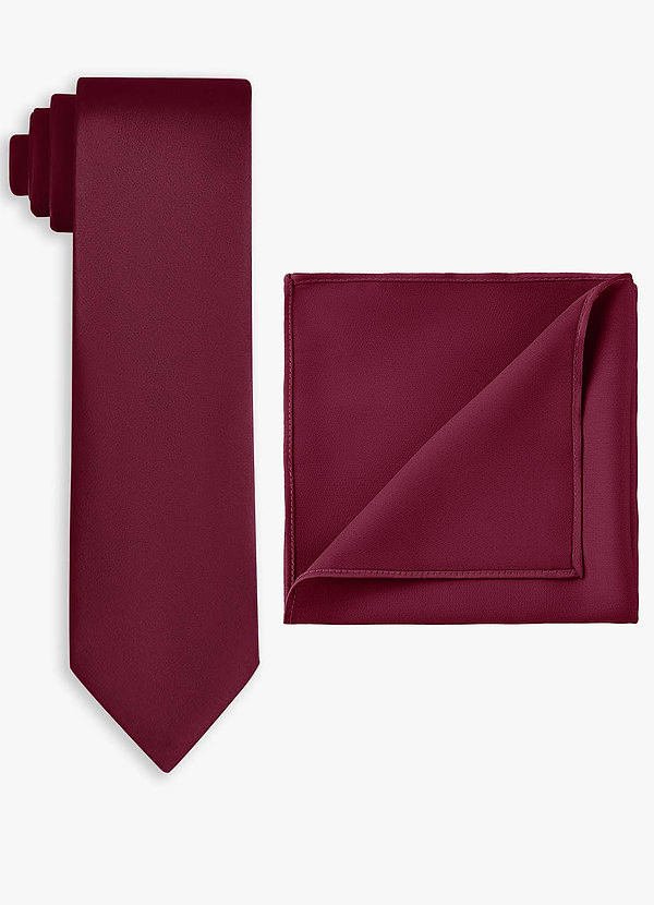 front Stretch Satin Wide Tie and Pocket Square Set