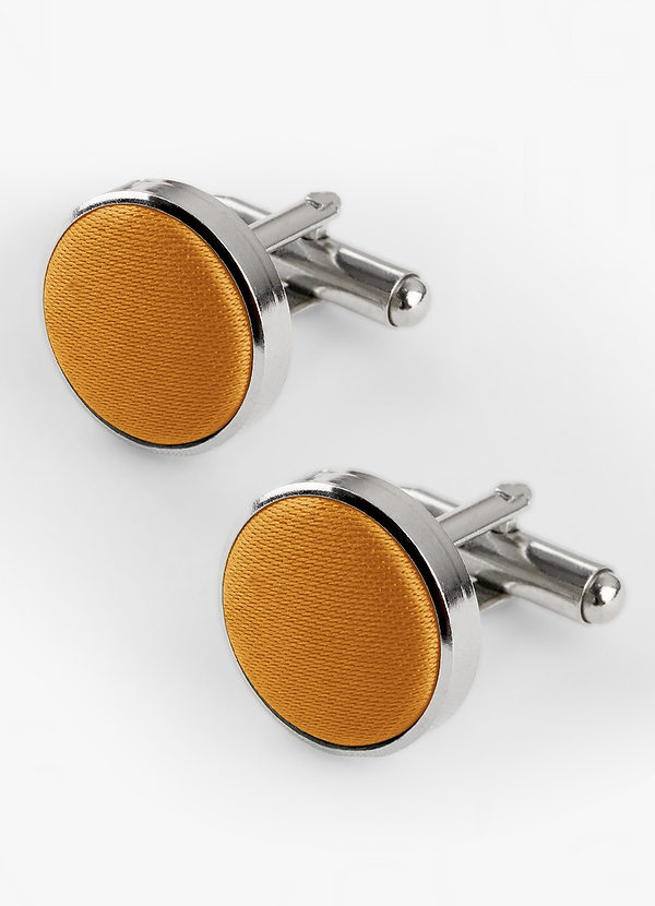 front Boutons de manchette arrondis en satin mat