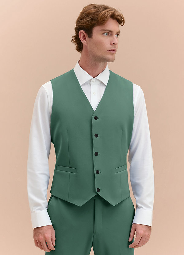 James Eucalyptus Structured Stretch Suit Vest | Classic Regular