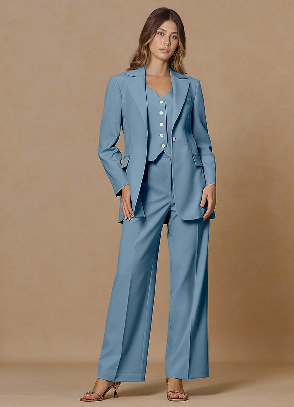 front Rowan Light Blue Refined Weave Performance 2-Piece Suit