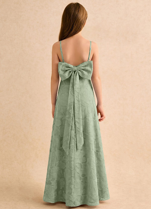 Azazie Jaella Girls Formal Blommflicksklänningar Klänning A-Line i Blommig Utbrändhet Plisserad image1