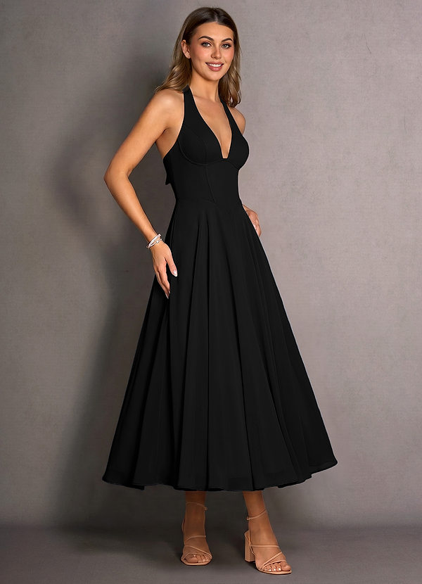 Isabeau Black Maxi Dress image1