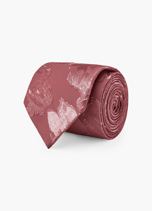 front Moderne stropdas met bloemenprint in verschillende tinten