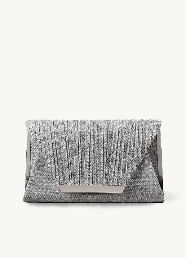 front Elegant Glitter Flap Clutch