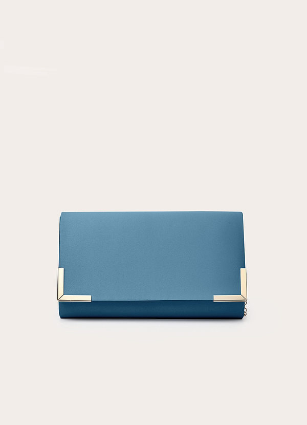 front Bolsa tipo envelope de cetim fosco combinando