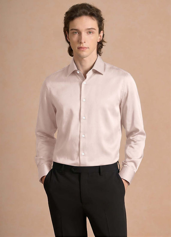 front Julian Zartrosa Stretch-Satin-Hemd