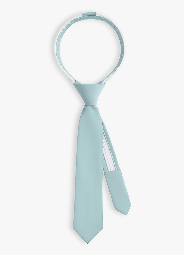 front Pre-atado de satén mate para niño