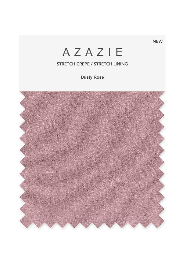 front Azazie Dusty Rose Stretch Crepe Swatches