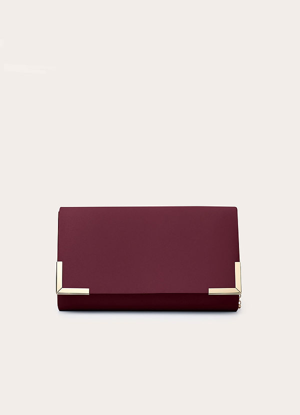 front Bijpassende kleur matte satijnen envelop clutch tas