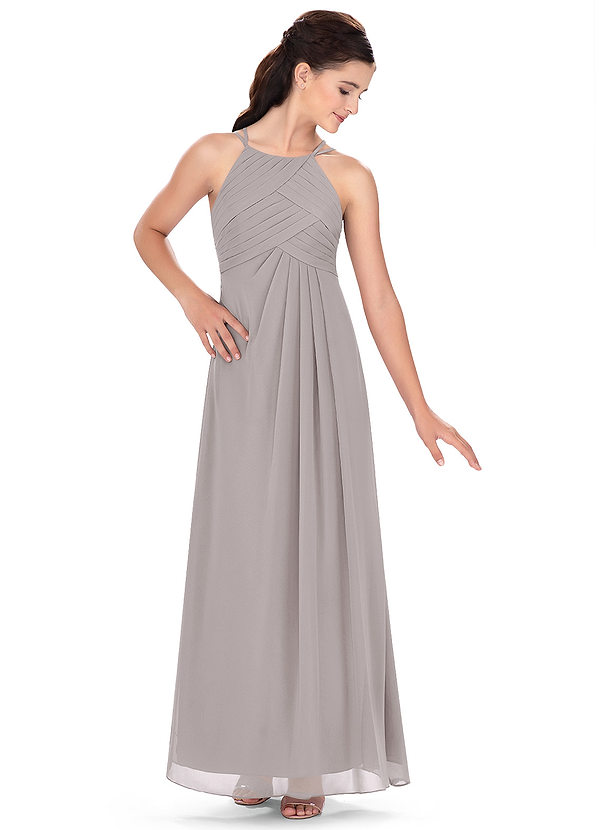 taupe junior bridesmaid dress