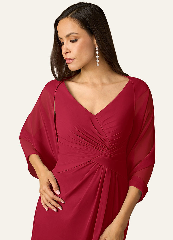 front Azazie Farblich Passender Sarah-Chiffon-Wickel