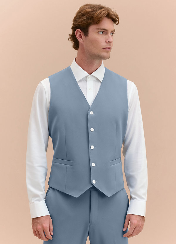 front James Blu Polveroso Gilet da abito