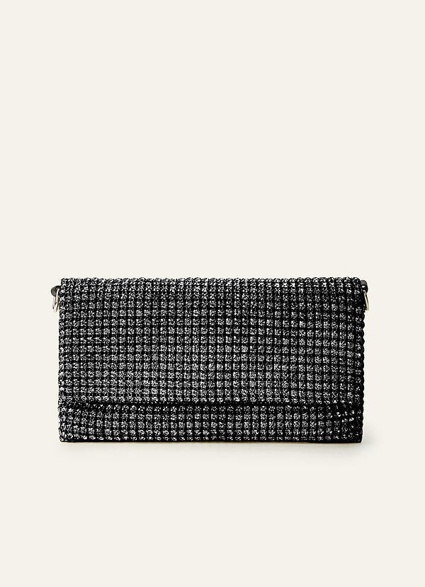 front Crystal Embellished Envelope Clutch