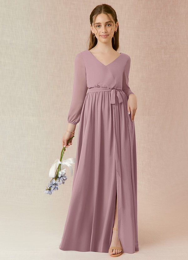 Dusty Rose Azazie Angelica Jbd Junior Bridesmaid Dresses Azazie