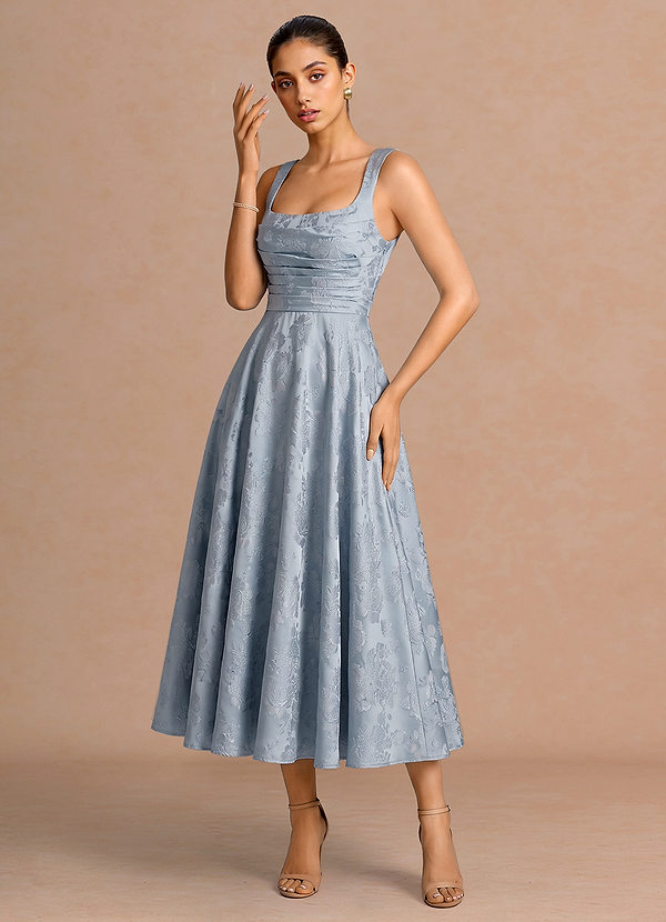Robe Midi Poudre Bleue Azaria image1
