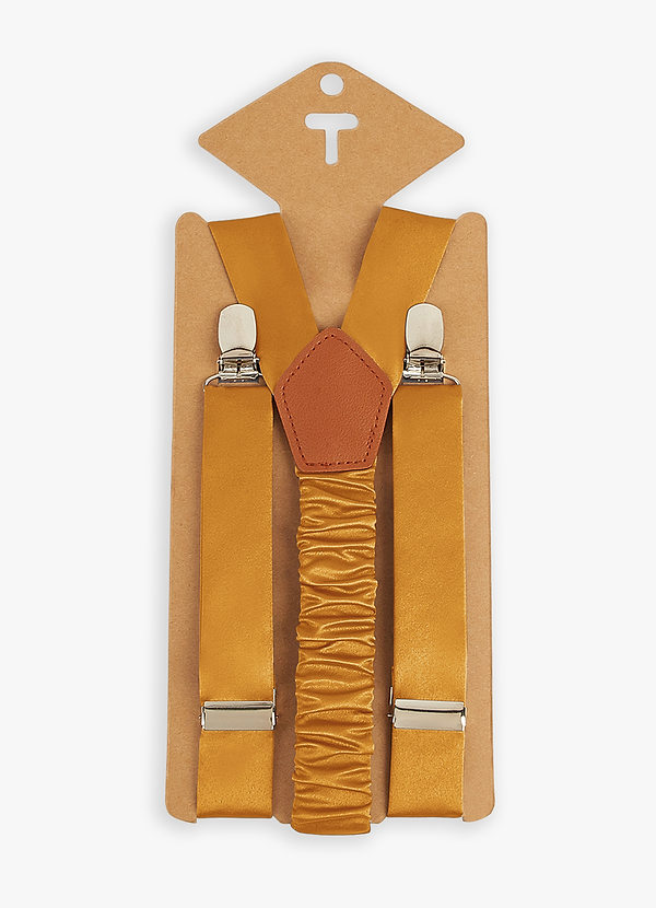 front Matching Color Boy's Matte Satin Suspenders