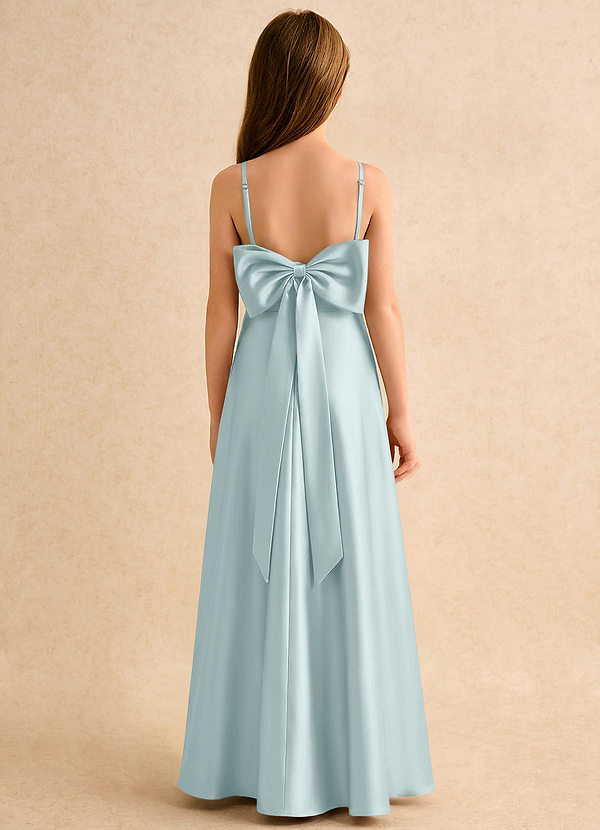 Azazie Joella Girls Formal Klänningar för brudeflicka Klä A-Line i Stretch Satin Plisserad image1