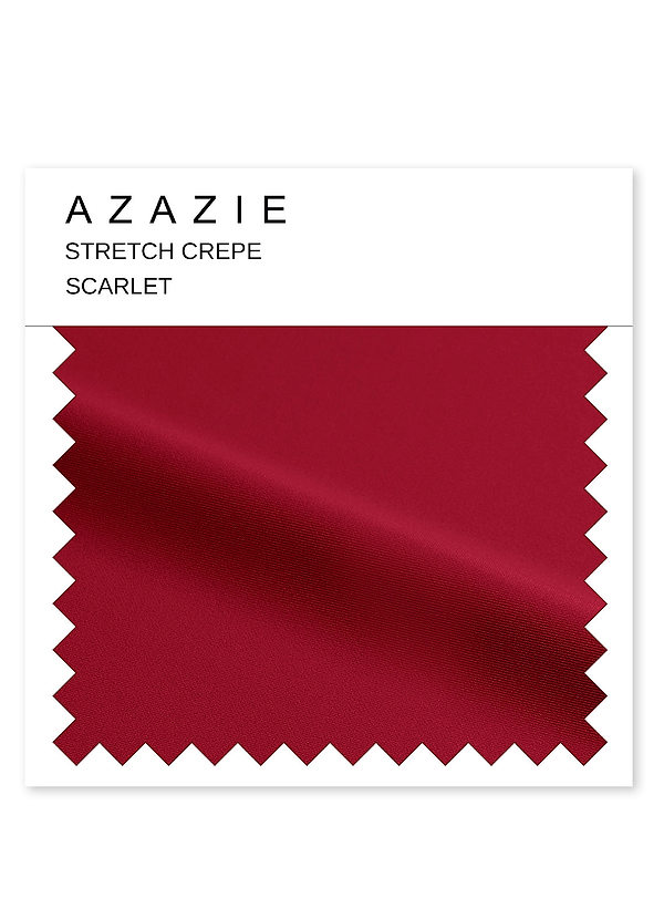 front Azazie Scarlet Stretch Crepe Swatch