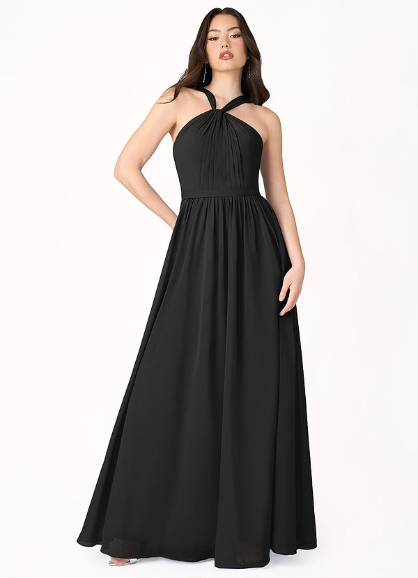 Blanca Black Halter Maxi Dress image1