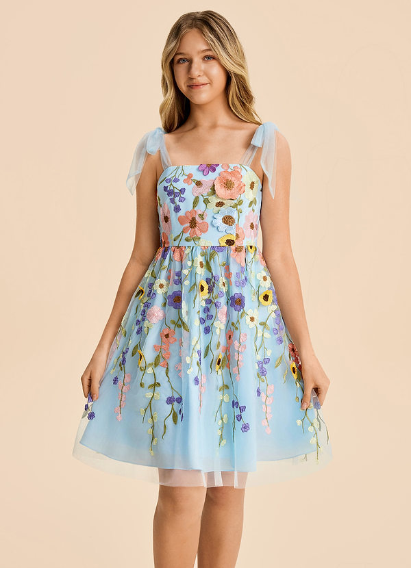front Azazie Opal Junior Formal Dress