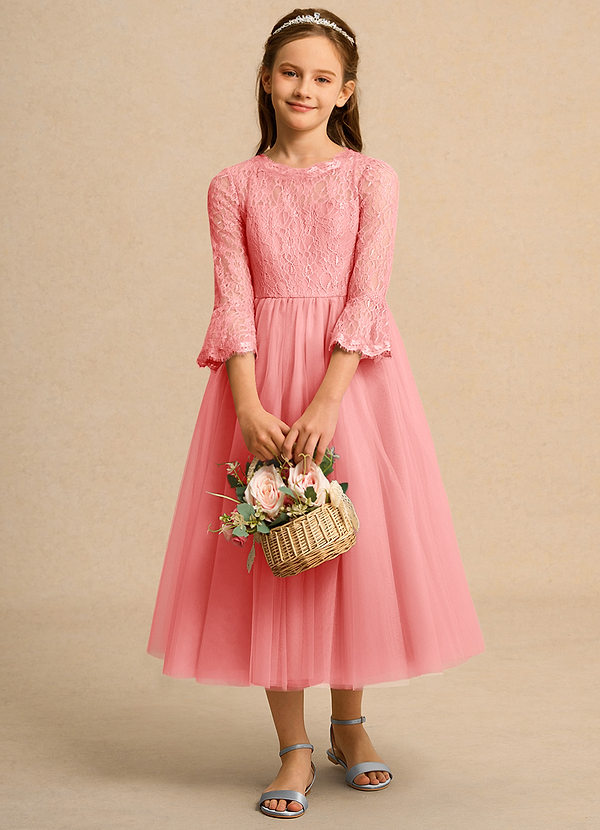 Azazie Lamb Girl Klänningar för brudeflicka Klä Balklänning i Spets image1