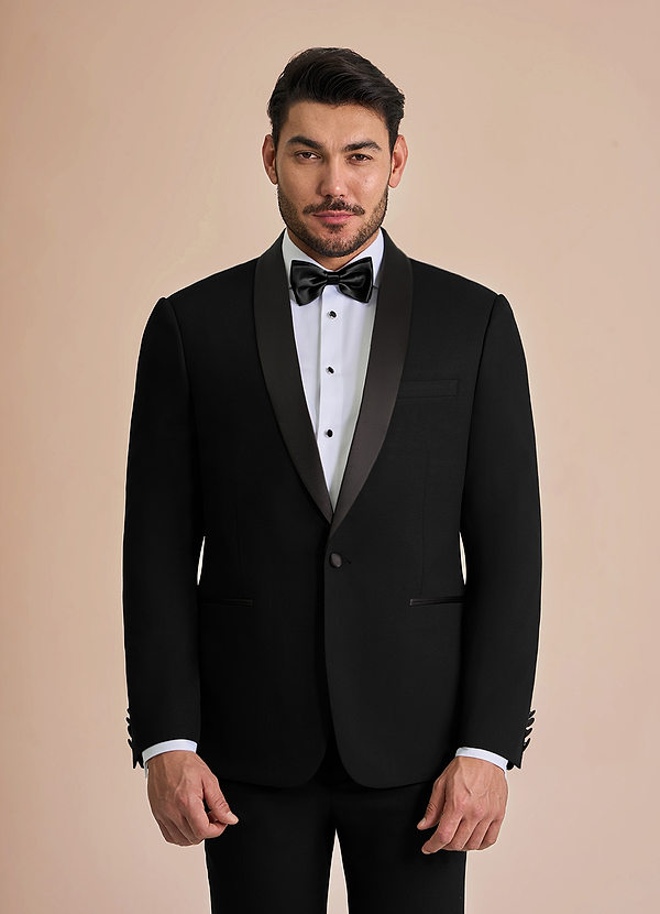 front Winston Black Shawl Lapel Tuxedos Jacket