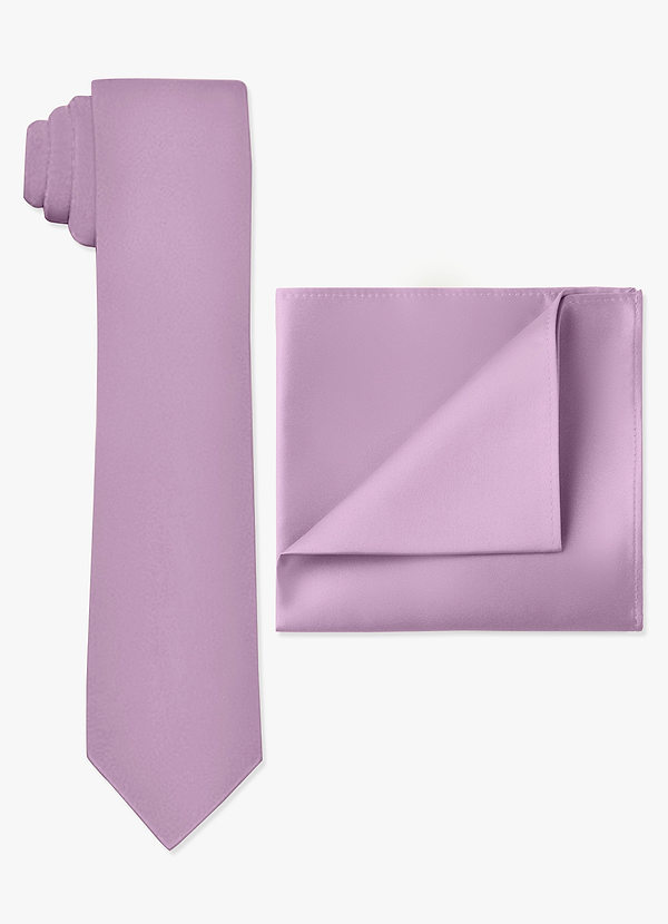 front Matte Satin Skinny Tie and Pocket Square Set