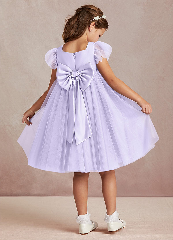 Kalio A-Line with Sleeves Tulle Dress