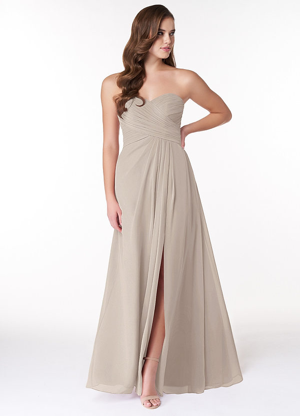 Azazie Arabella Allure Bridesmaid Dresses Frost A-Line Sweetheart Neckline Chiffon Convertible Dress image1