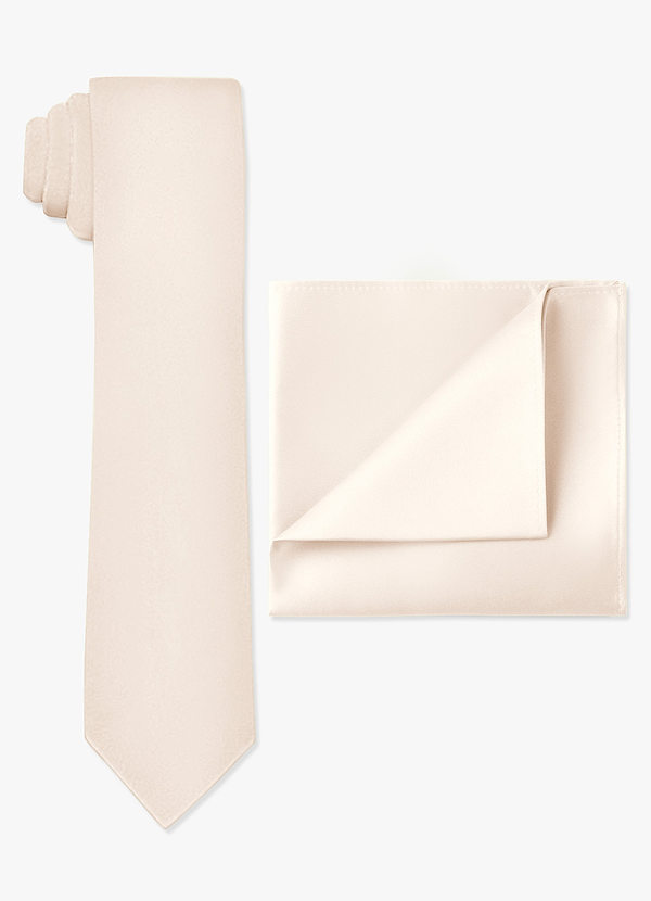 front Matta Satin Skinny Solmio ja Pocket Square Set