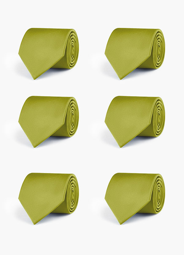front Stretch Satin Matching Groomsmen Tie Set – 6 Pieces