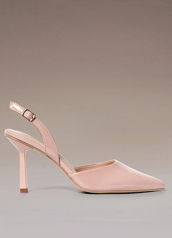 front Pointed-Toe Slingback Pumps