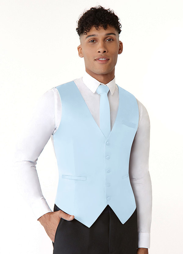 front Modern väst i matt satin