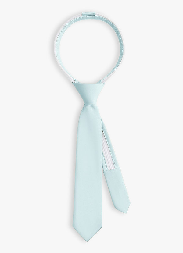 front Pojkklänning i matt satin med knytband