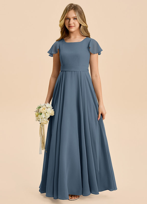 Cady Junior Neptune A-Line Pleated Chiffon Dress image1