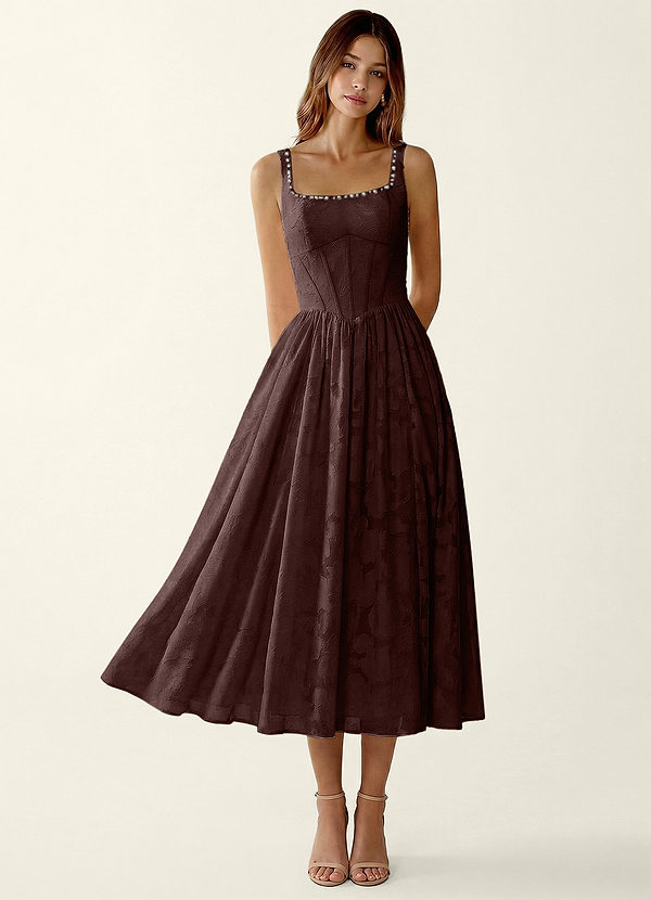 Ottavia Tartufo Abito da laurea midi a trapezio in jacquard image1