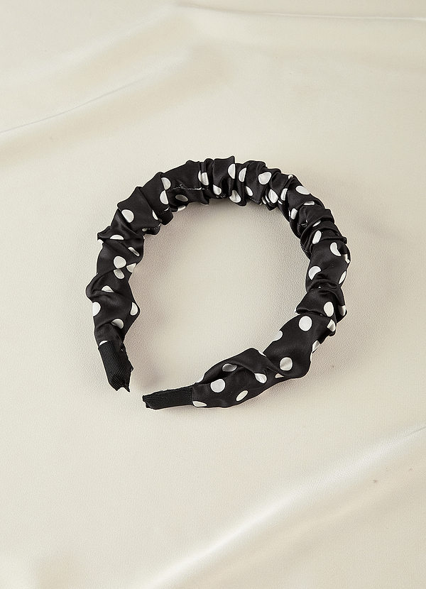 front Polka Dot Scrunched Headband
