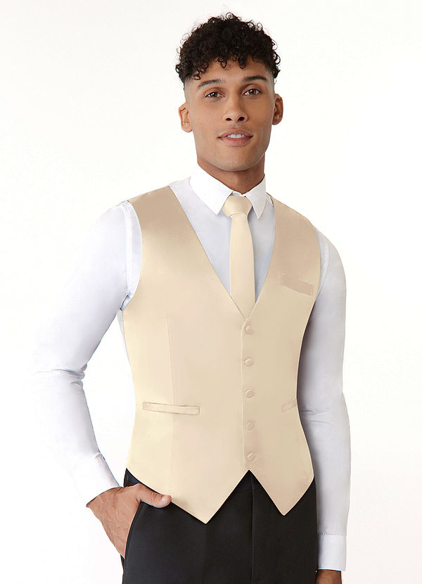 front Herencollectie modern mat satijnen vest