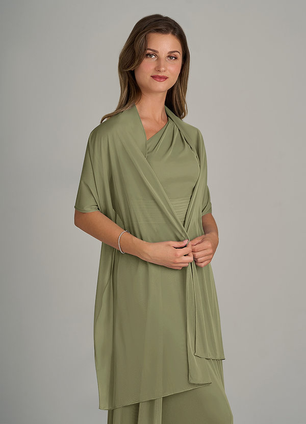 front Azazie Matching Color Ireland Mesh Shawl
