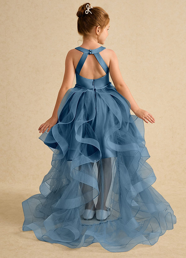 Azazie Julietta Robes de Fillette d'Honneur Robe Princesse en Tulle Convertible Bermude image1