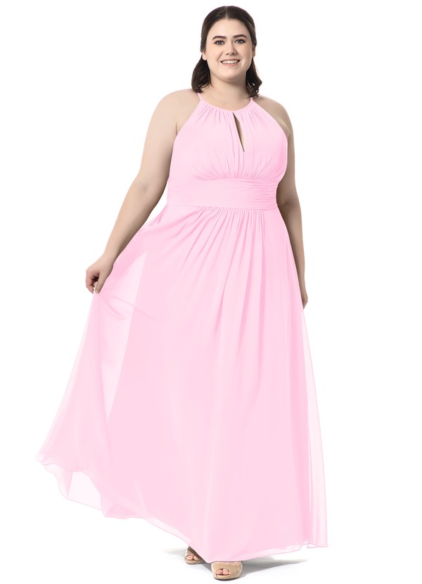 Pink Knee Length Dresses for Plus Size Women