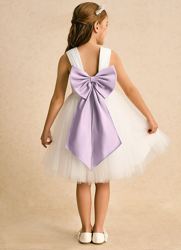 Azazie Dimple Vestidos de Niña de Flores Vestido de Marfil Lila Esmerilada de Tul de Princesa con Encaje image1